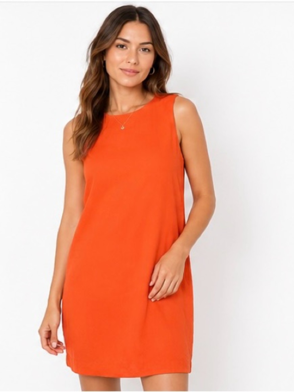 Cynthia Rowley 100% Silk Sleeveless Shift Dress Orange Size 4